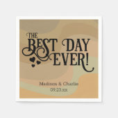 Serviette En Papier Meilleur Jour Jamais Earthtone Retro Typographie M (Devant)
