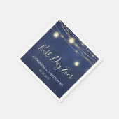 Serviette En Papier Meilleur jour jamais Mariage Mason Jar et lumières (Coin)