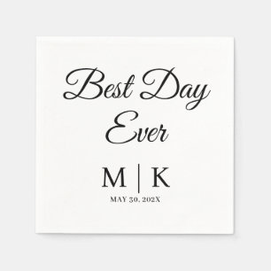 Serviette En Papier Meilleur jour jamais Minimal et Chic Serviettes