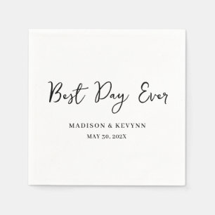 Serviette En Papier Meilleur jour jamais minimaliste et chic Napkins