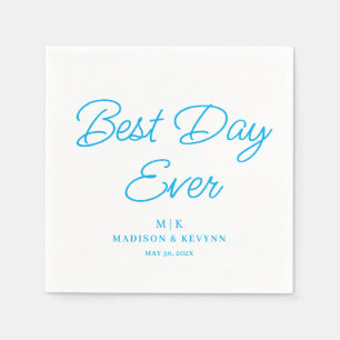 Serviette En Papier Meilleur Jour Jamais Serviettes de Mariage