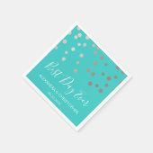 Serviette En Papier Meilleur Jour Jamais Turquoise Blue Confetti Maria (Coin)