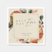 Serviette En Papier Meilleur Jour Jardin toujours élégant Mariage (Devant)