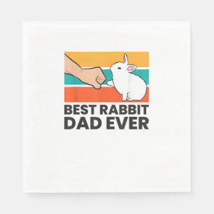 Serviette En Papier Meilleur Lapin Papa Jamais Drôle Rabbit Père Rabbi