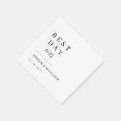 Serviette En Papier Meilleur Mariage de jour (Coin)