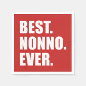 Serviette En Papier Meilleur Nonno jamais grand-père italien fête (Devant)