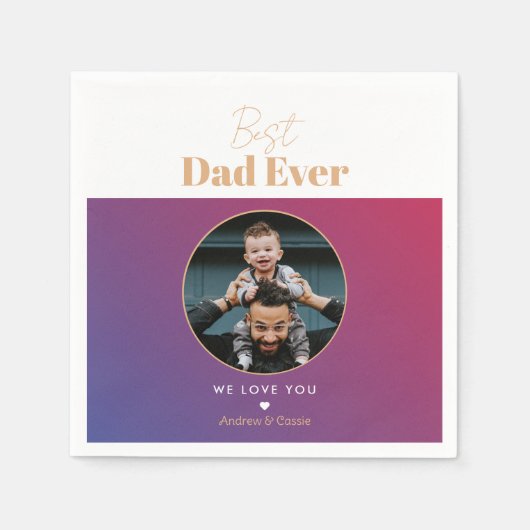 Serviette En Papier Meilleur papa (Devant)