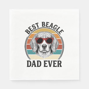 Serviette En Papier Meilleur Papa Beagle Vintage Design de T-Shirt Bea