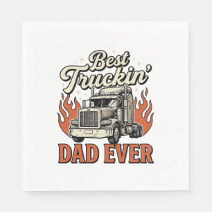 Serviette En Papier Meilleur Papa de Camionneur Ever Chemise Vintage C