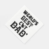 Serviette En Papier Meilleur Papa de Chat du Monde (Coin)