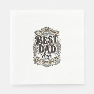 Serviette En Papier Meilleur Papa de Tous les Temps Design de T-Shirt 