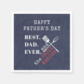 Serviette En Papier Meilleur papa jamais Grill Master Fête des pères (Devant)