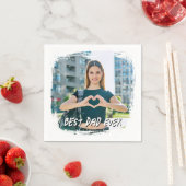 Serviette En Papier Meilleur Papa Jamais Grunge Frontière Photo (En situation)