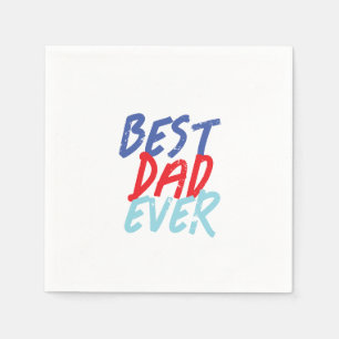Serviette En Papier Meilleur papa jamais minimaliste Cool professionne