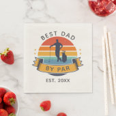 Serviette En Papier Meilleur papa Par Par Par Fête des pères de golf R (En situation)