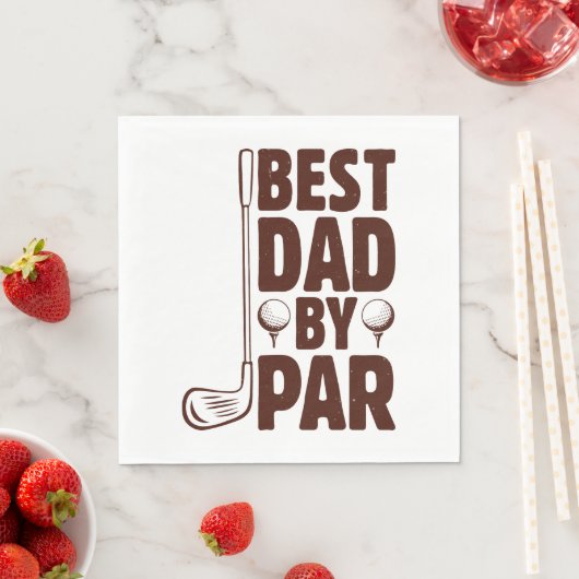 Serviette En Papier Meilleur papa par Parc Golf Papa (En situation)