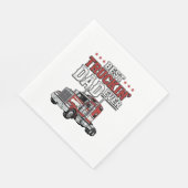 Serviette En Papier Meilleur papa routier jamais vu design de t-shirt  (Coin)