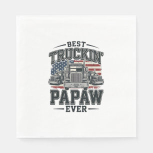 Serviette En Papier Meilleur Papaw de camionnage jamais Vintage vecteu