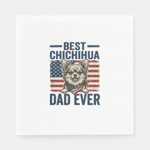 Serviette En Papier Meilleur père Chihuahua de tous les temps Design d