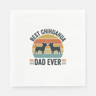 Serviette En Papier Meilleur père Chihuahua de tous les temps T-shirt