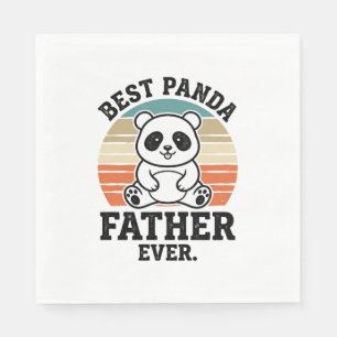 Serviette En Papier Meilleur père panda jamais conception de chemise v