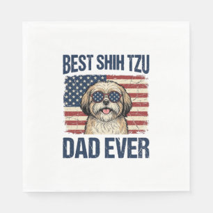 Serviette En Papier Meilleur père Shih Tzu de tous les temps chien pat