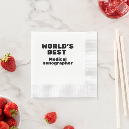 Serviette En Papier Meilleur Sonographe Médicale du monde (En situation)