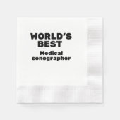 Serviette En Papier Meilleur Sonographe Médicale du monde (Devant)