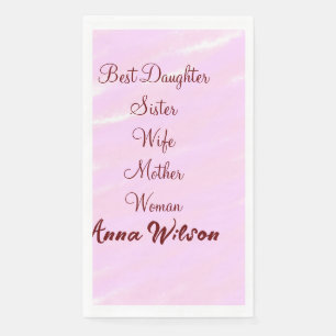 Serviette En Papier Meilleure femme maman épouse fille ajouter nom tex