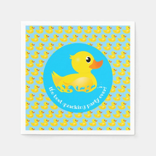 Serviette En Papier 'Meilleure fête de quilles jamais' Cute canard en (Devant)