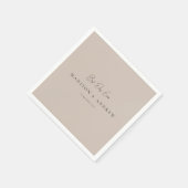 Serviette En Papier MEILLEURE JOURNÉE JAMAIS ! Moderne Mariage Minimal (Coin)