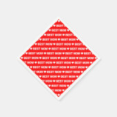 Serviette En Papier Meilleure maman blanc sur papier rouge Napkin (Coin)
