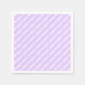 Serviette En Papier Meilleure maman blanche sur papier Lilac Napkin (Devant)