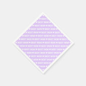Serviette En Papier Meilleure maman blanche sur papier Lilac Napkin (Coin)