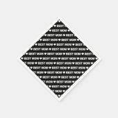 Serviette En Papier Meilleure maman blanche sur papier noir Napkin (Coin)