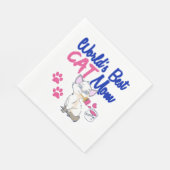 Serviette En Papier Meilleure maman de chat du monde (Coin)