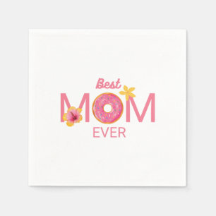 Serviette En Papier Meilleure Maman de Tous les Temps Fête de Donut Fl