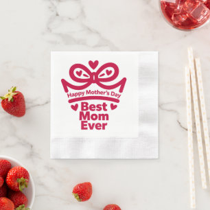 Serviette En Papier Meilleure Maman Ever – Conception de Cadeau de Fêt