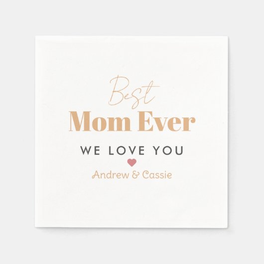 Serviette En Papier Meilleure maman jamais (Devant)