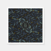 Serviette En Papier Meilleure maman jamais élégantes branches florales (Devant)