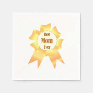Serviette En Papier Meilleure maman jamais Golden Lauréat du prix ruba