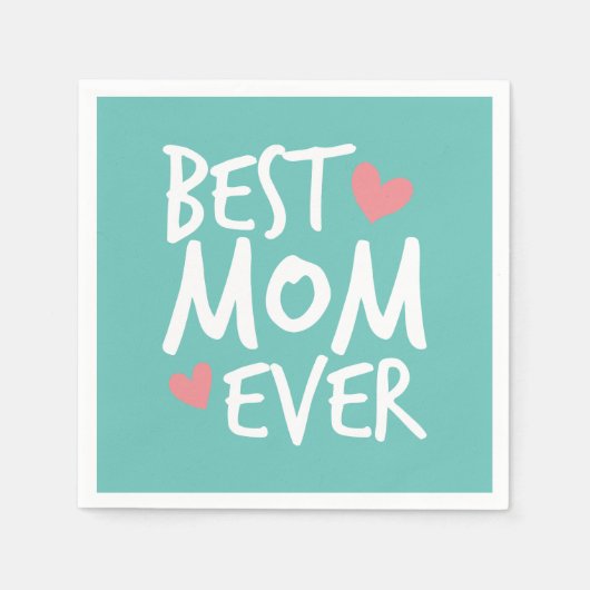 Serviette En Papier Meilleure maman jamais Mère's Day Typographie Papi (Devant)