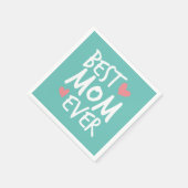 Serviette En Papier Meilleure maman jamais Mère's Day Typographie Papi (Coin)