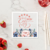 Serviette En Papier Meilleure maman jamais Rustique Boho Floral Fête d (En situation)