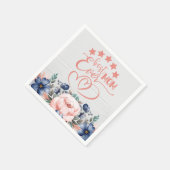 Serviette En Papier Meilleure maman jamais Rustique Boho Floral Fête d (Coin)