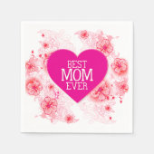 Serviette En Papier Meilleure maman jamais serviettes (Devant)