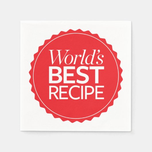 Serviette En Papier Meilleure recette du monde (Devant)