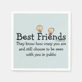 Serviette En Papier Meilleurs amis (Devant)