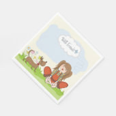 Serviette En Papier Meilleurs amis Fille Et Chien (Coin)