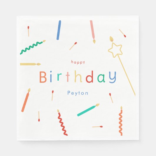 Serviette En Papier Mélange + Correspondance bougies & allumettes Anni (Devant)